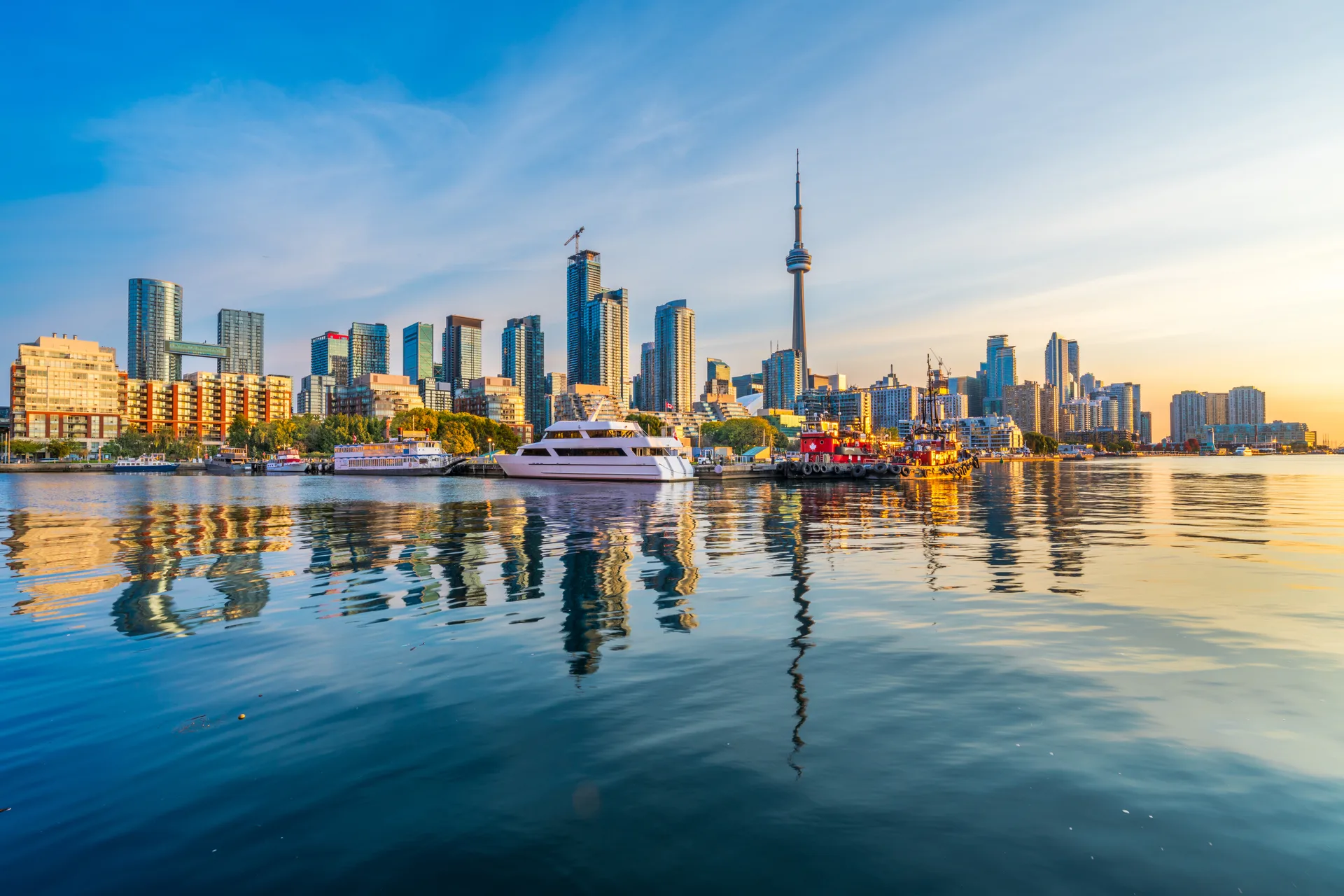 The Toronto skyline at dawn