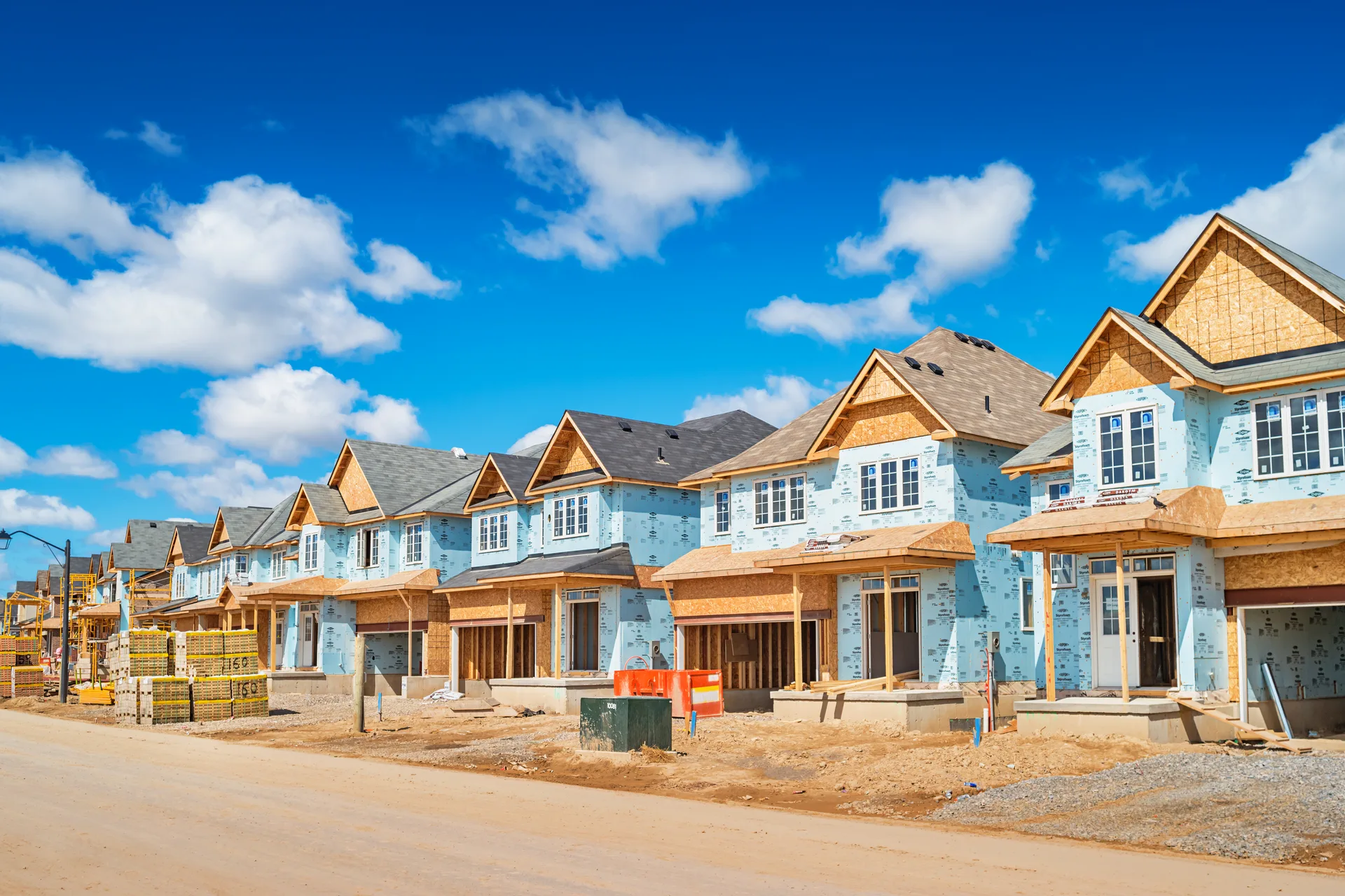 New homes under construction — inventory that sells before the MLS ever lists it