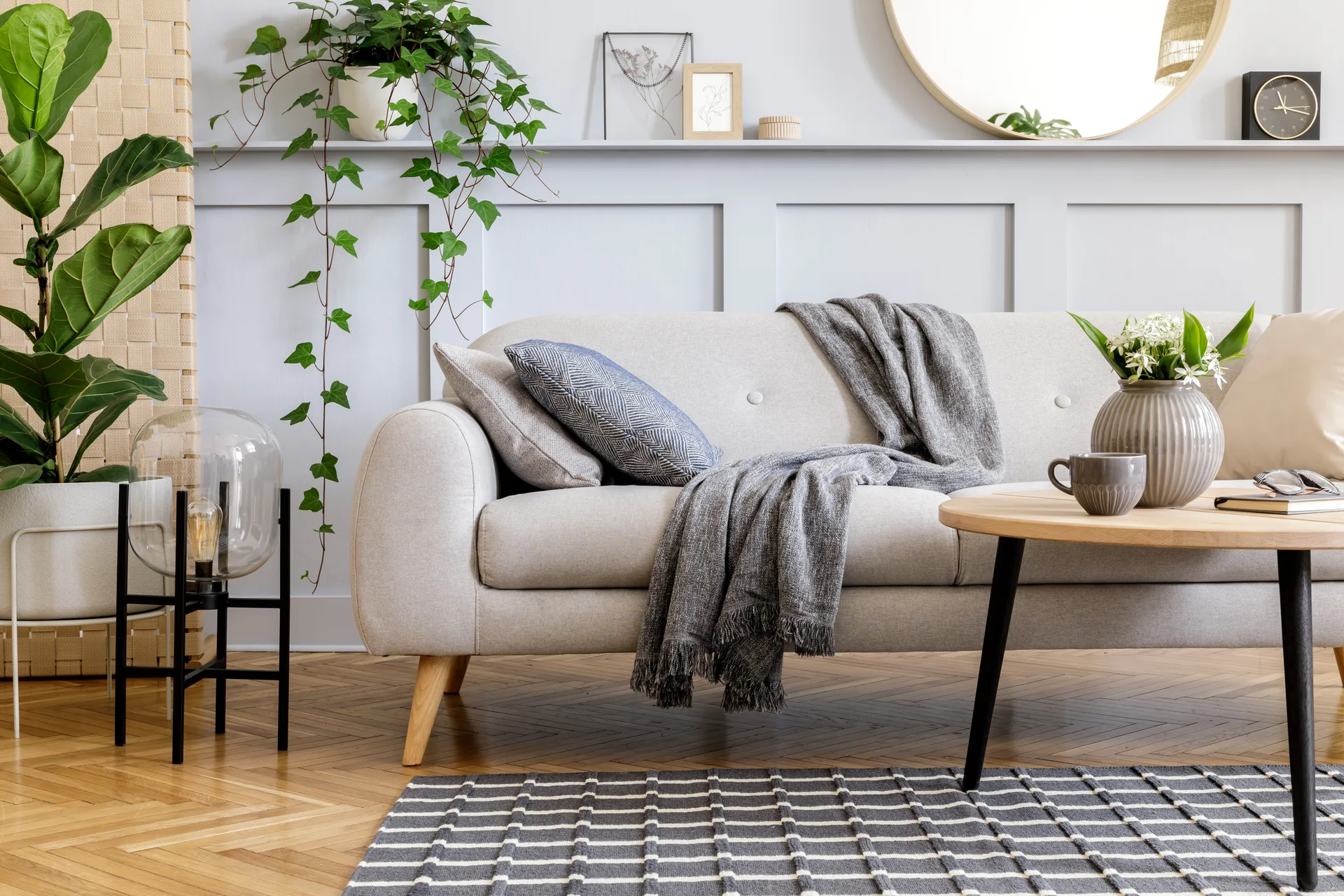 A pared-back living room interior — restraint as a design language, applied to a home