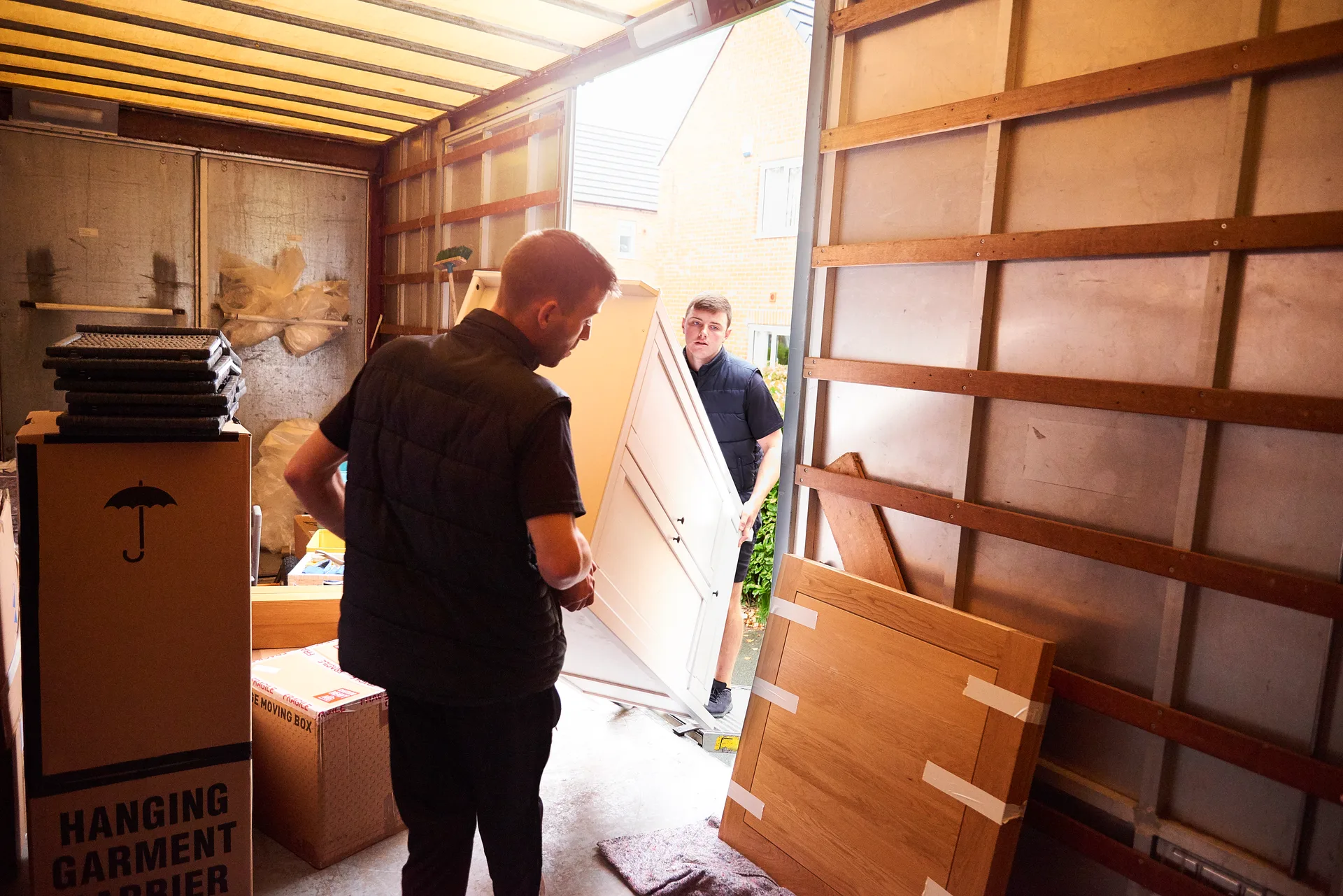 A moving truck being loaded — the planned, boxed-up transition a provider switch should be