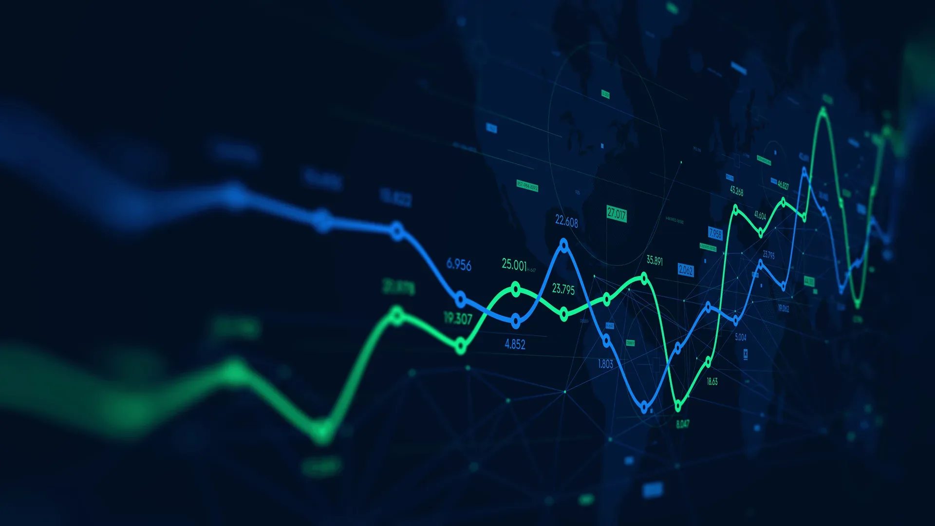 Data visualization on a screen — three MLS feed types carry different slices of the same market database