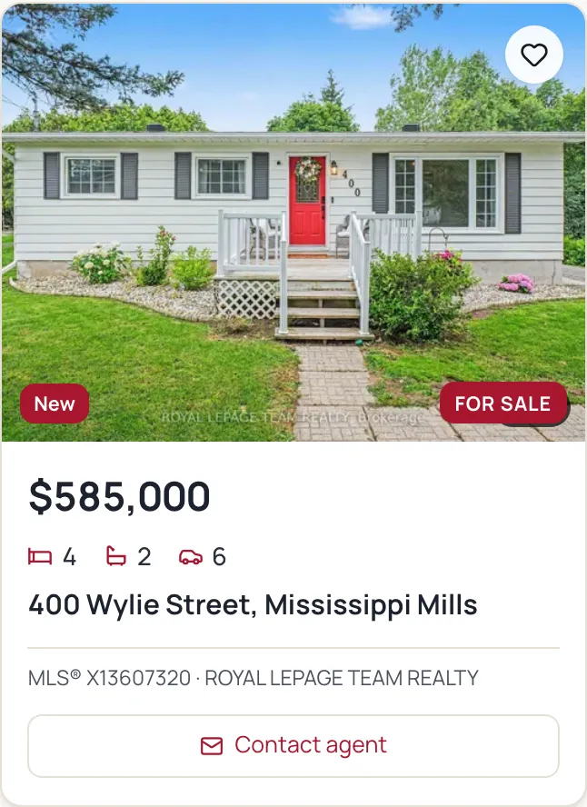 The same live listing as rendered by the Cardinal template