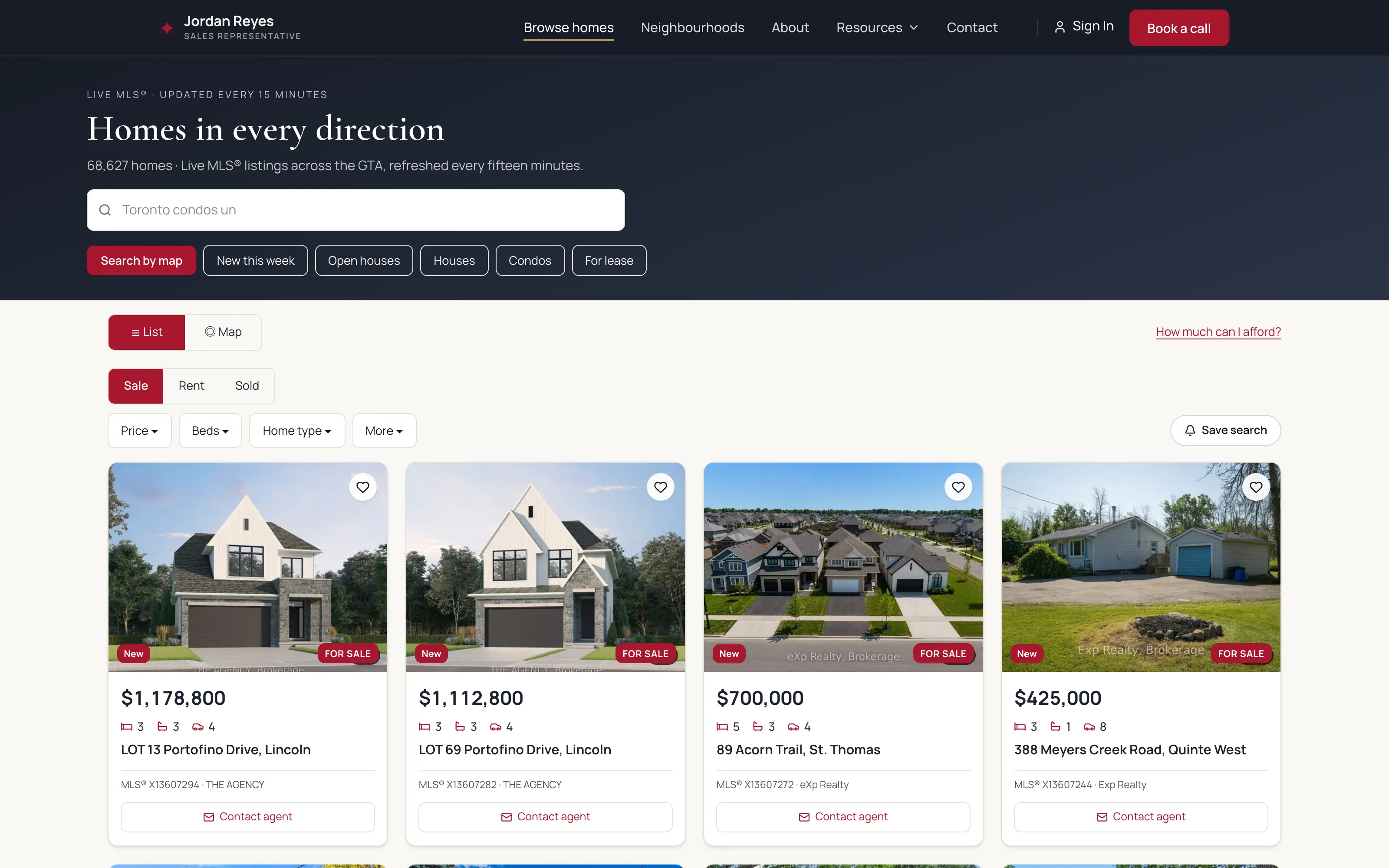 Cardinal template — live MLS search