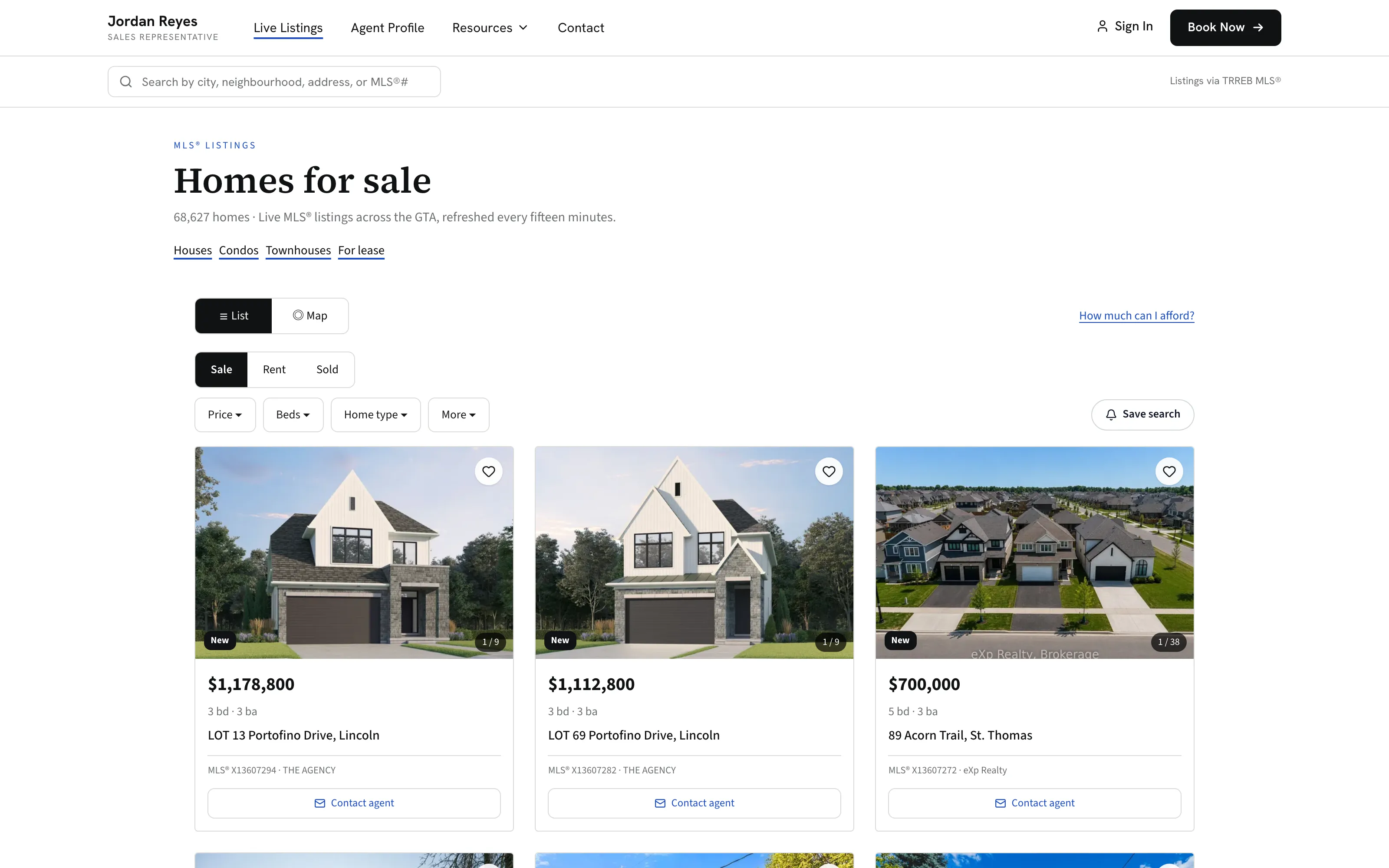 Northgate template — live MLS search